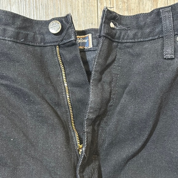 Harley-Davidson Biker Blues Black Denim Jeans Size 16 - Picture 8 of 12
